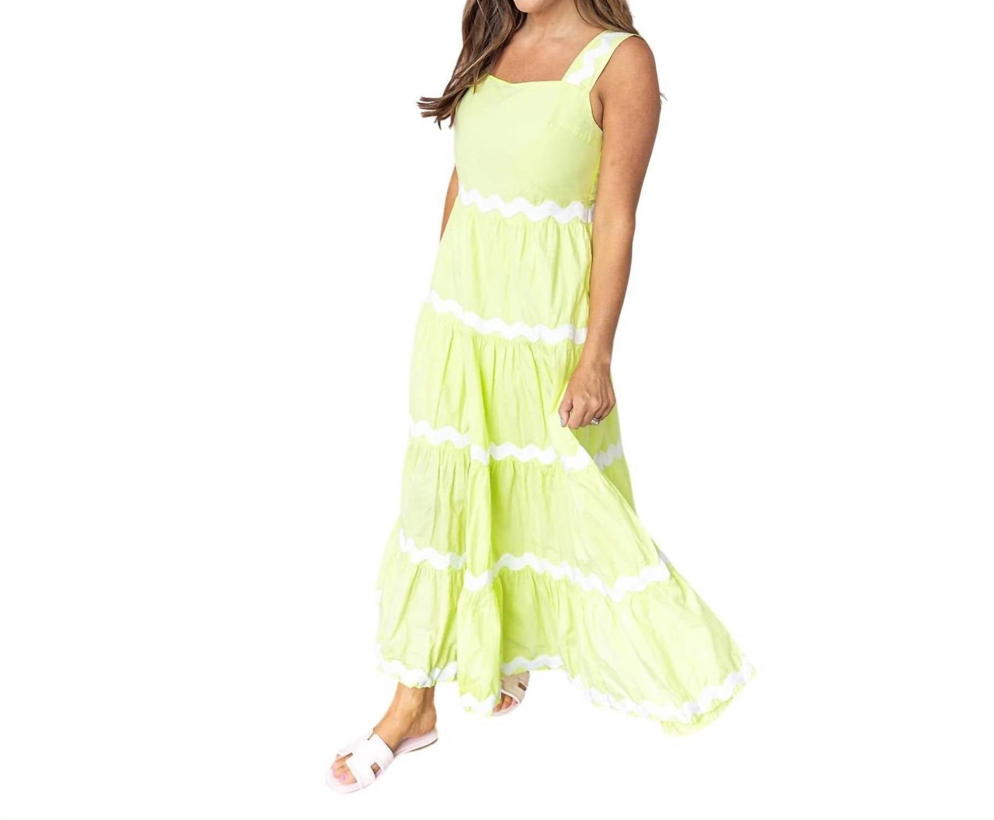 &Merci - Lucy Tiered Ric Rac Midi Dress