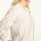 Fdj - Embellished Sleeve Shirt, White