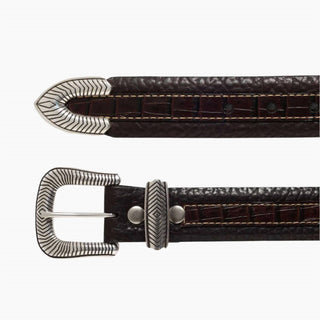 Lejon Leather Goods - Cinto masculino vintage de couro de bisão Coloma, fabricado nos EUA