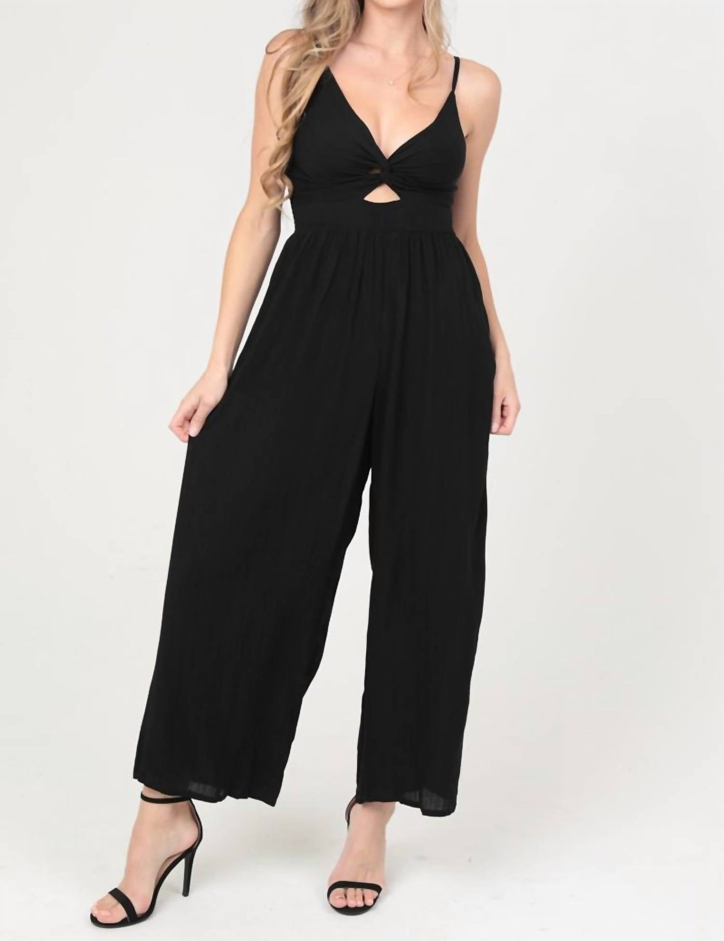 Angie - Midnight Edge Cutout Jumpsuit