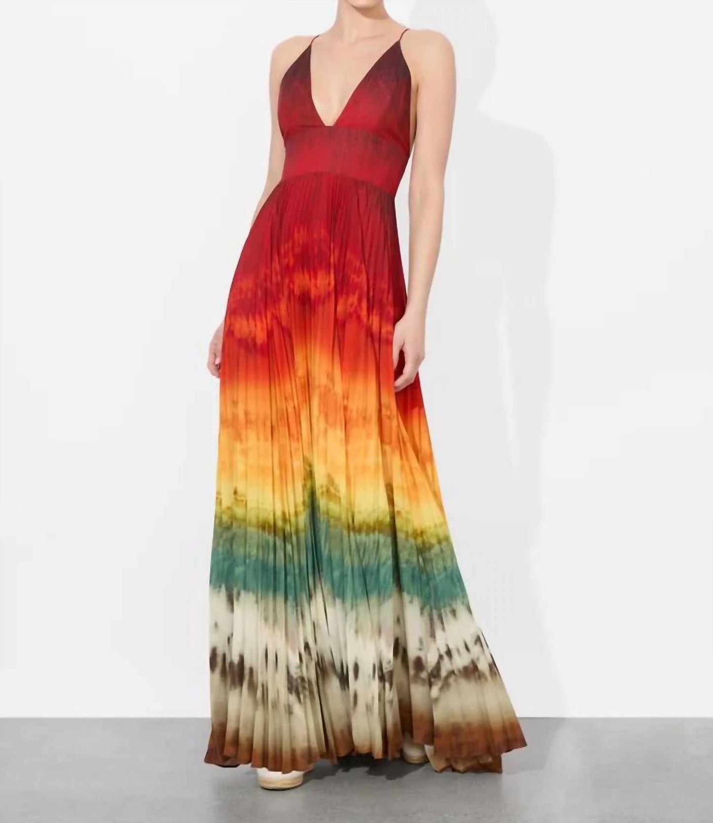 Alice + Olivia - LAUREN PLEATED MAXI DRESS