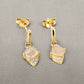 0.57 Carat Genuine Ethiopian Opal and White Diamond 14K Yellow Gold Earrings