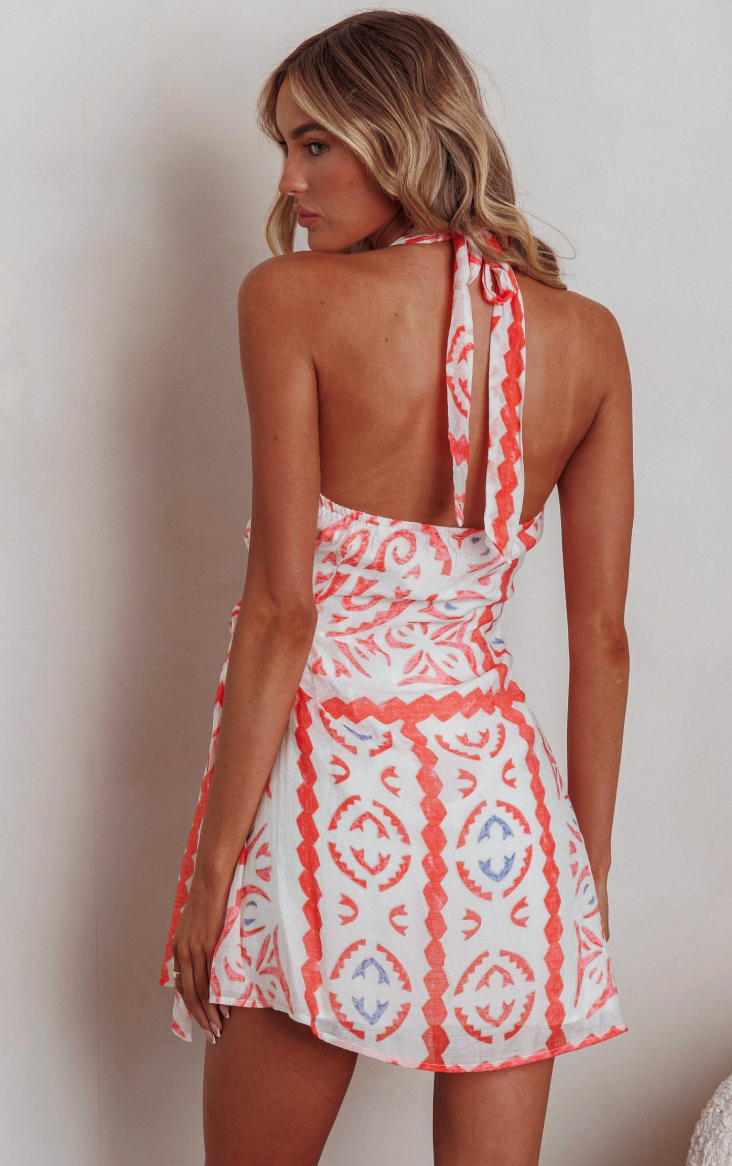 One And Only Collective - Mosaic Halterneck Mini Dress