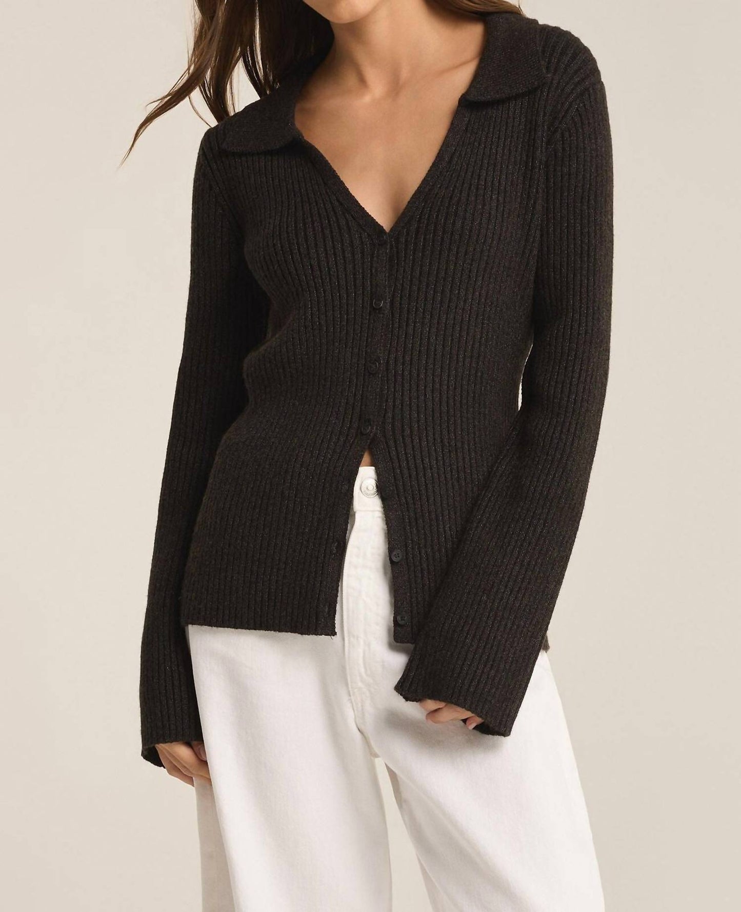 Z Supply - Rina Button Up Rib Sweater