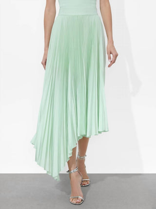 Alice + Olivia - Jenara Asymmetrical Pleated Midi Skirt