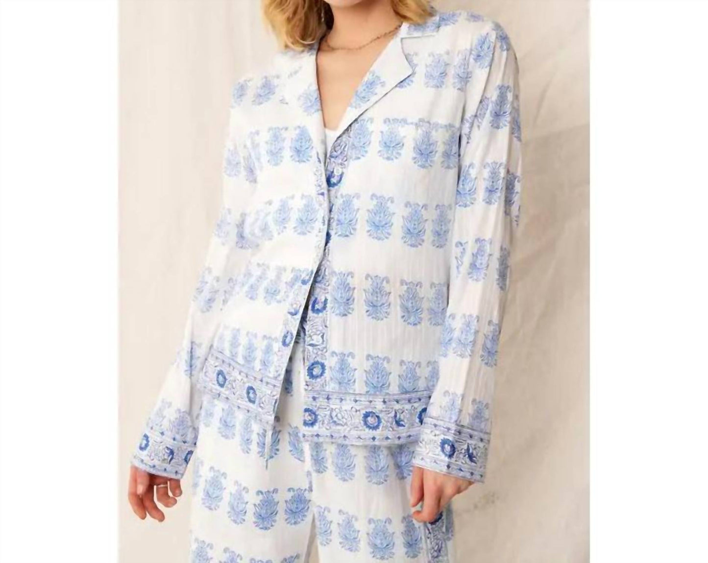 En Creme - Printed Long Sleeve Top