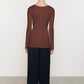 Enza Costa - SILK KNIT LONG SLEEVE CREW TEE