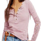 Free People - Our Song Henley Cuff Top