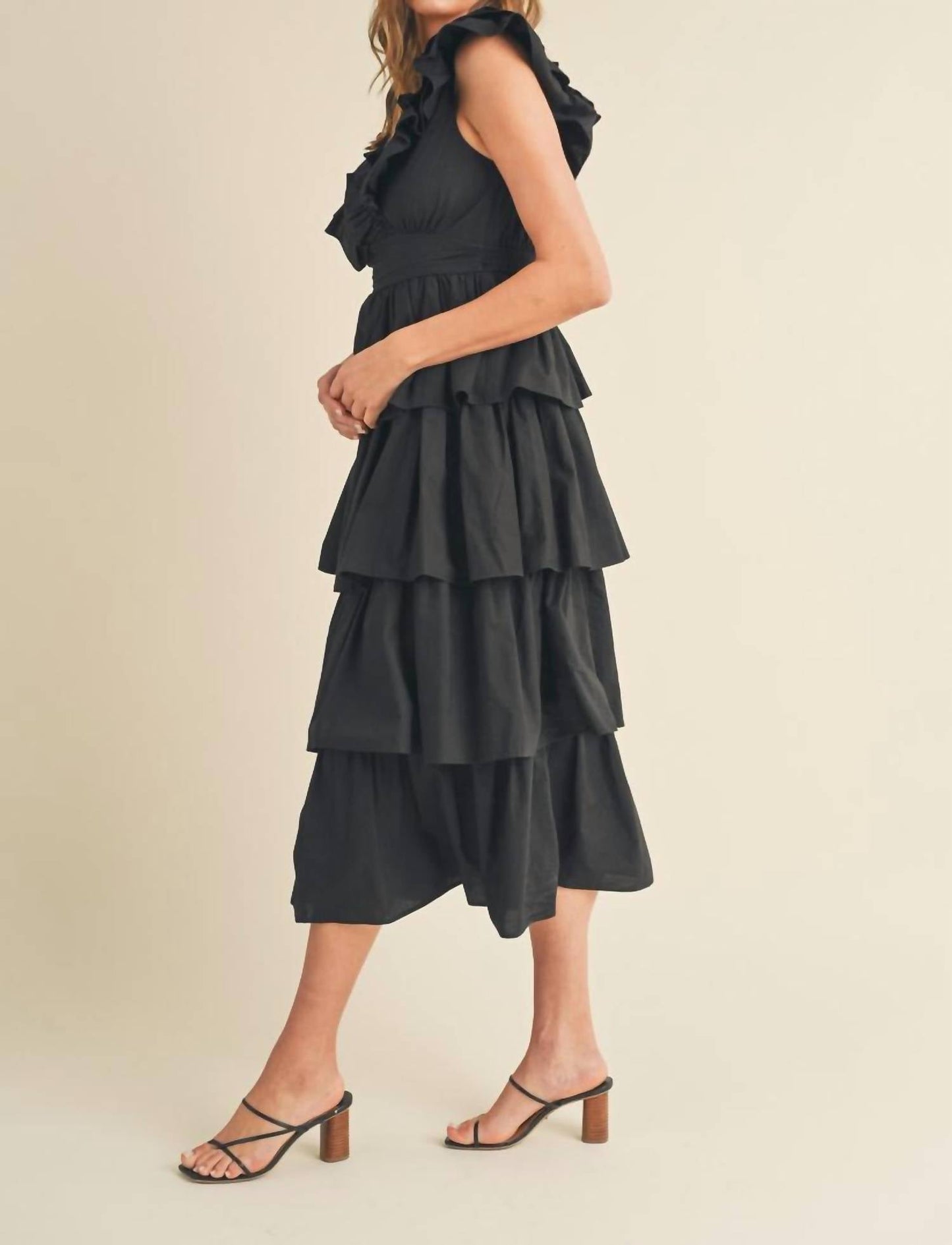 &Merci - Layla Layered Ruffle Trim Midi Dress