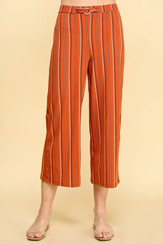 Bebop - High Waist Cropped Striped Pants
