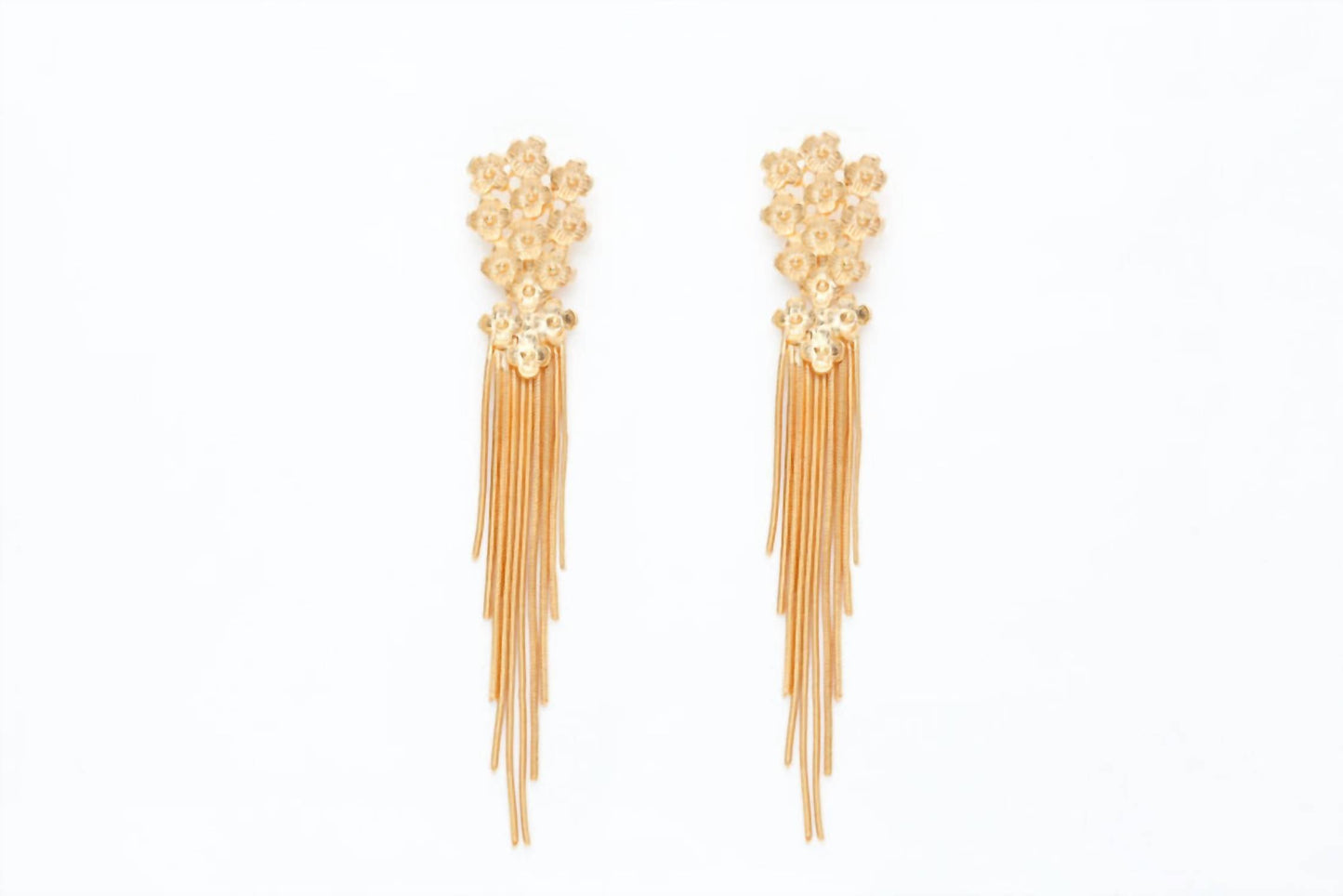 Avenue Chic - Women's Fringe Bouquet Earrings