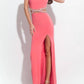 Rachel Allan - Beaded Jersey Evening Gown With Cutouts