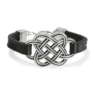 Brighton - Pulseira de couro Interlok Trellis feminina