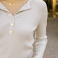Grace & Lace - Ribbed Henley Sweater