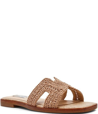 Steve Madden - Sandálias femininas Hadyn-m de macramê trançado