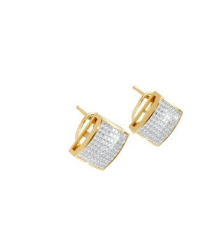Aamiaa - Stan-e-2.28-162-14yg Princess Shaped Natural Diamond Earrings