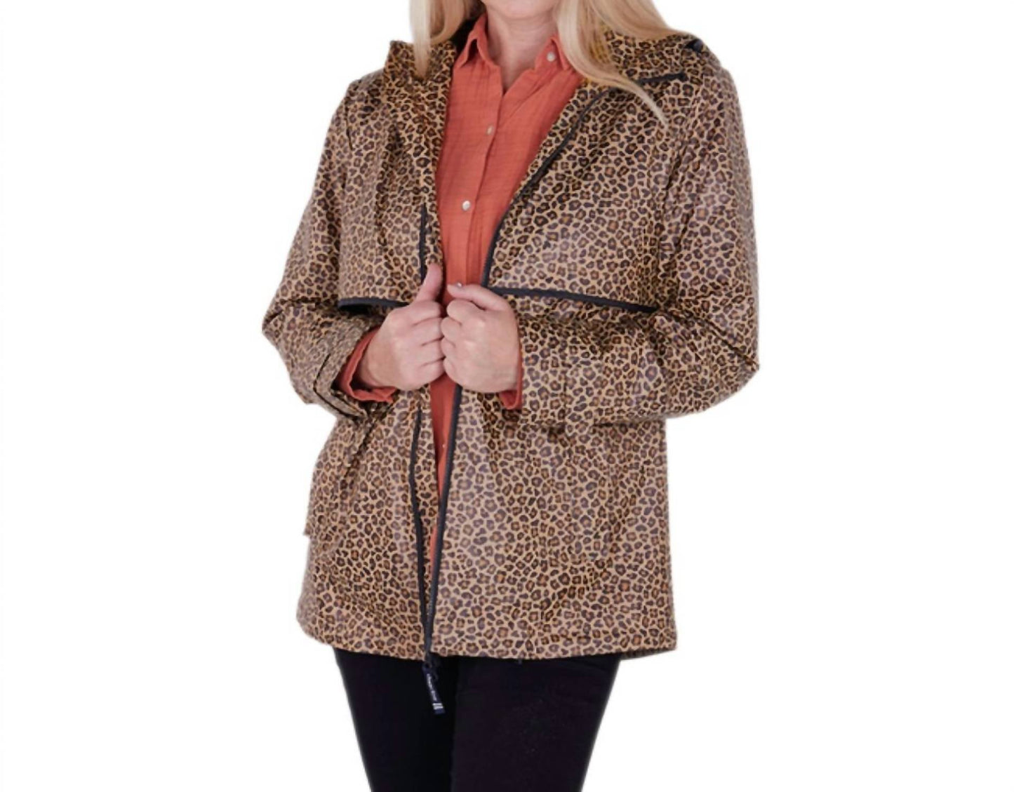 Charles River Apparel - Leopard Print New Englander Rain Jacket
