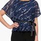 Alex Evenings - Short Sleeve Blouson Blouse with Tie Belt