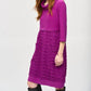 Joseph Ribkoff - Bubble Textured Cowl Neck Cocoon Dress
