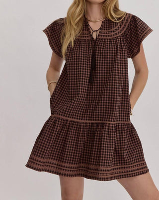 Entro - Gingham Mini Dress