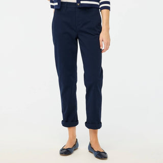 J.Crew - Calça Chino Girlfriend de cintura alta
