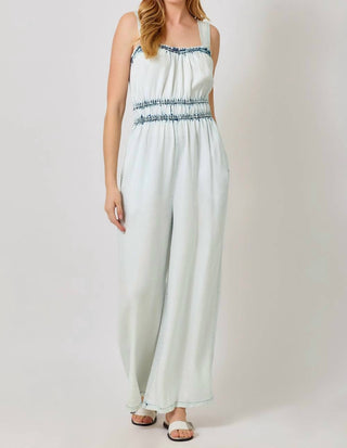 Mystree - Cinched Waist Tencel Jumpsuit