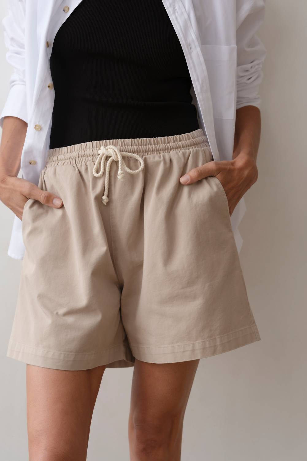 Donni. - Chino Drawstring Shorts
