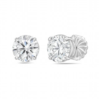 Diana M Jewels - Brincos de diamante redondo de laboratório de 4,00 cts