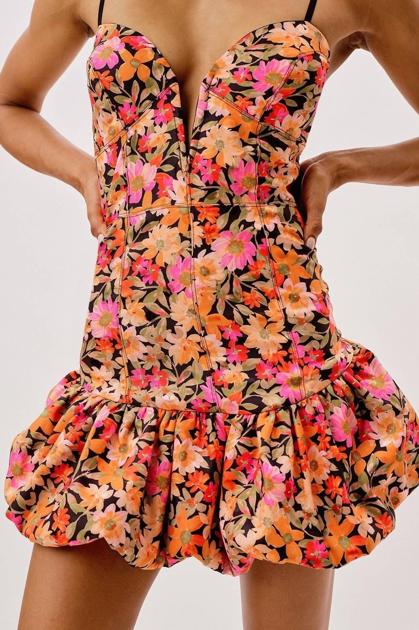For Love & Lemons - Sylvie Strappy Bubble Hem Dress