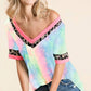 Bibi - Chloe Tie Dye & Leopard Top