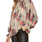 Entro - Abstract Bubble Sleeve Blouse