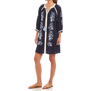 Karen Kane - Blouson Sleeve Embroidered Peasant Dress