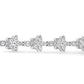 14K White Gold 1 1/5 Cttw Round Diamond Flower Blossom Link Bracelet (H-I Color, SI1-SI2 Clarity) - Size 7"