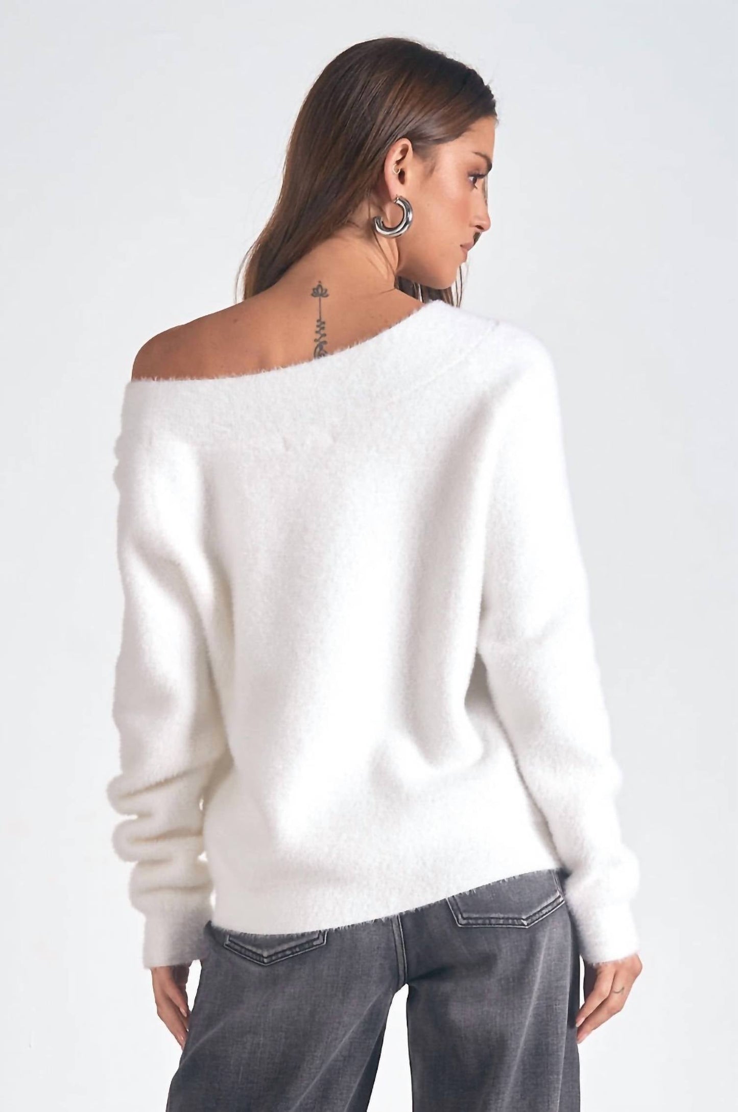 Elan - Angela Off the Shoulder Sweater Top