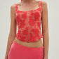 For Love & Lemons - Embroidered Roses Corset Top