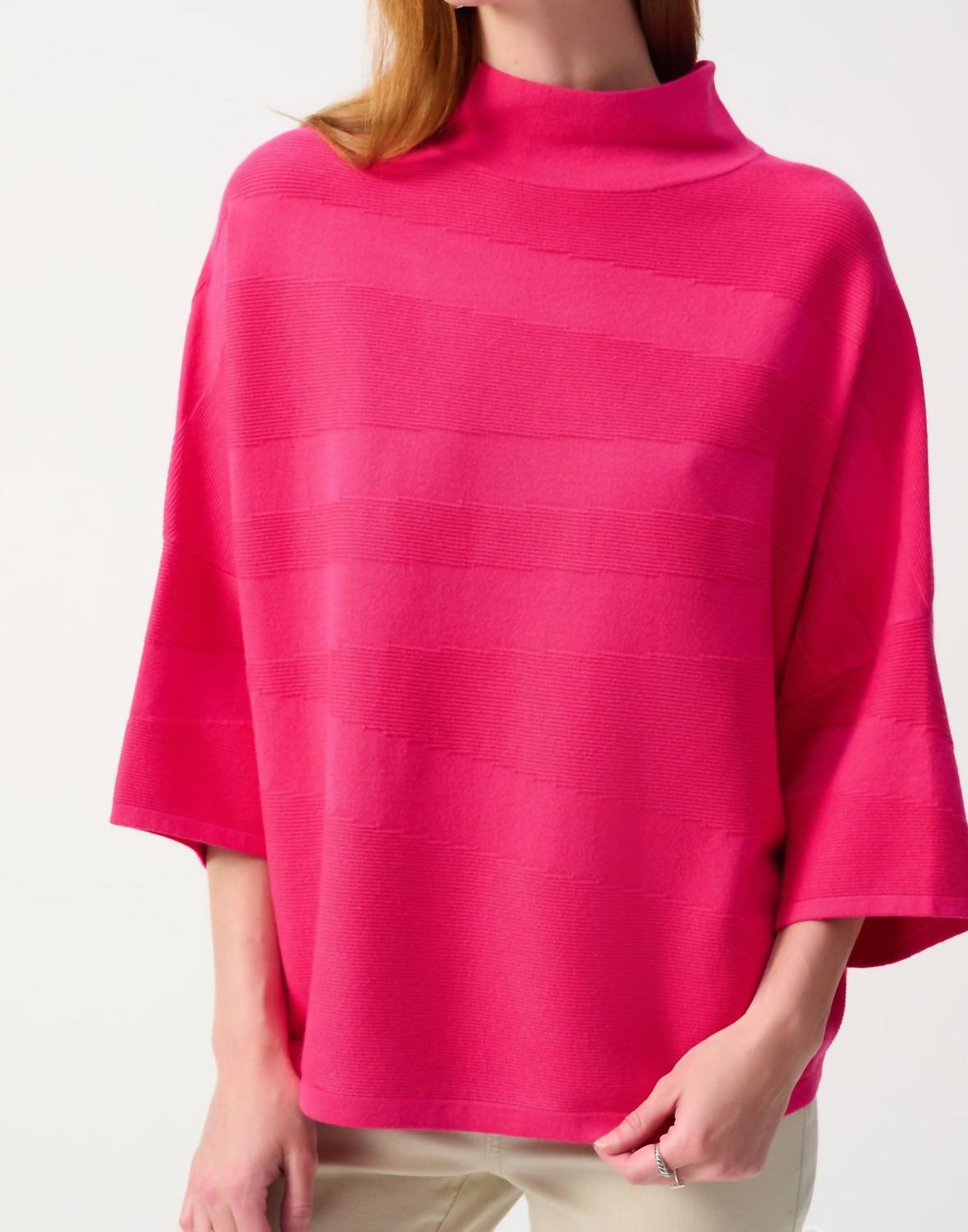 Joseph Ribkoff - Mock Neck Three Quarter Sleeve Sweater