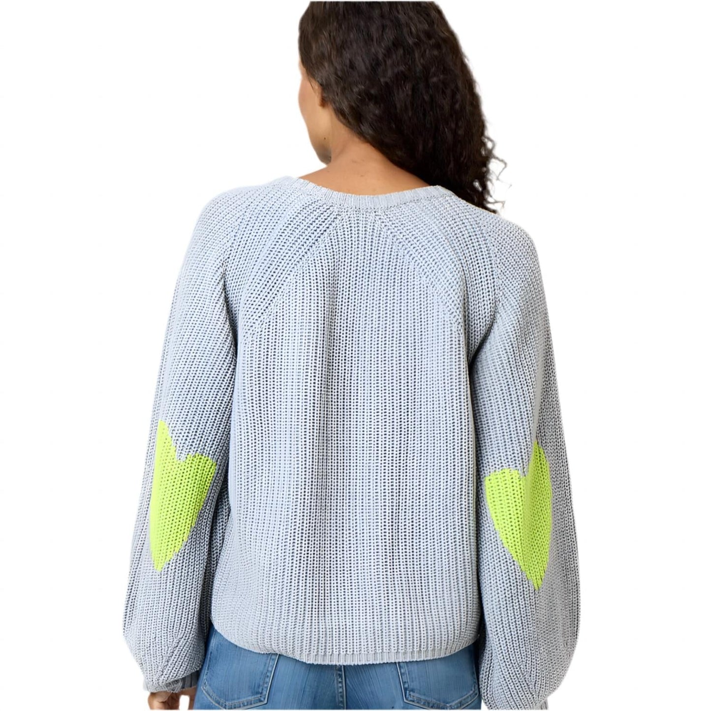 Kerri Rosenthal - Ricki Balloon Sleeve Heart Sweater