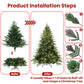 6.5ft Pre-Lit Artificial Christmas Tree with 450 Warm White Lights