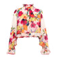 Theo The Label - Theia Orchid Print Ruffle Blouse