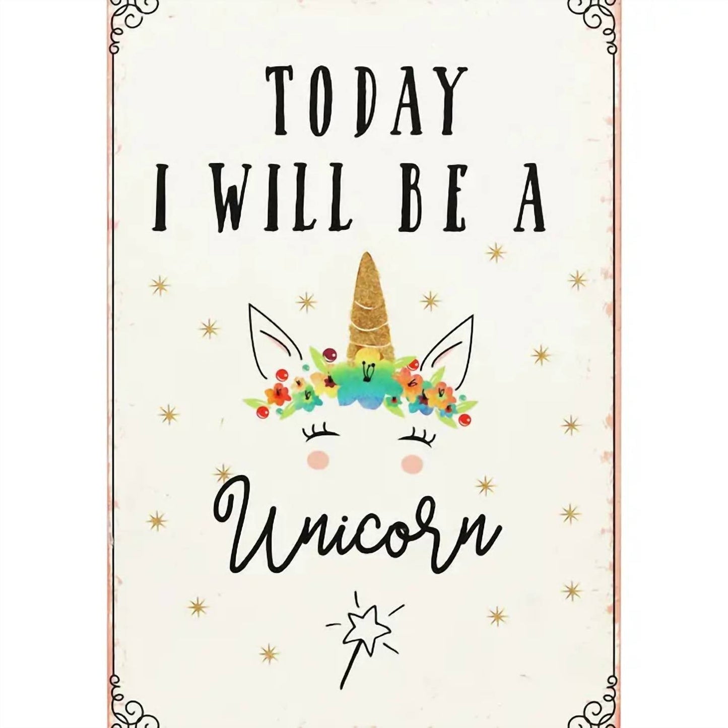 Paris Loft - Today I Will Be A Unicorn Wood Wall Art Decor