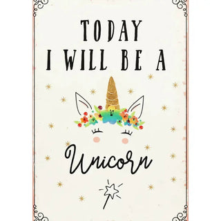 Paris Loft - Hoje serei um unicórnio - Decoração de parede de madeira