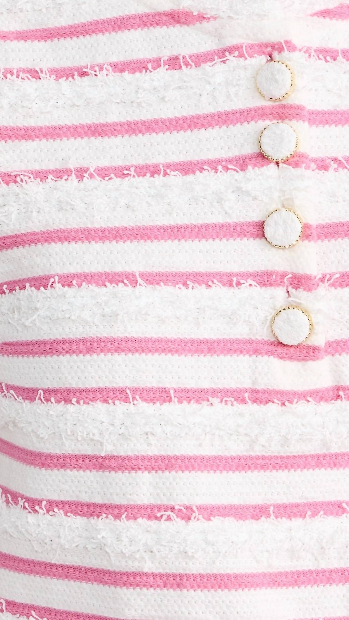 2.7 August Apparel - Fringe Striped Top