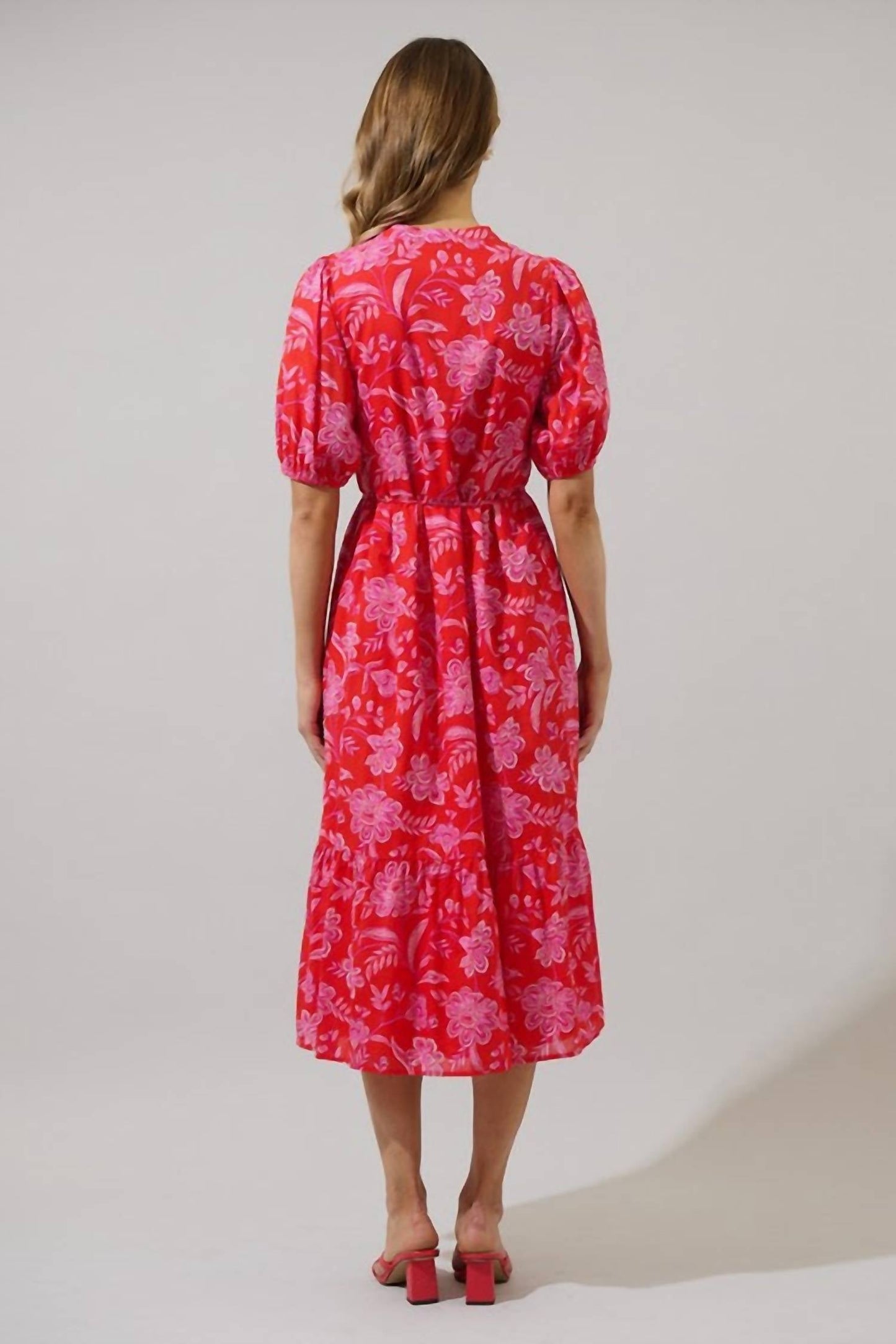 Sugarlips - Cedia Floral Button Midi Dress