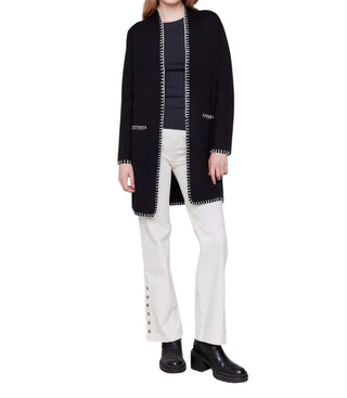 Charlie B - Cardigan longo com ponto de cobertor
