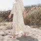 Mima Rosso - Flowy Toile Print Caftan Dress