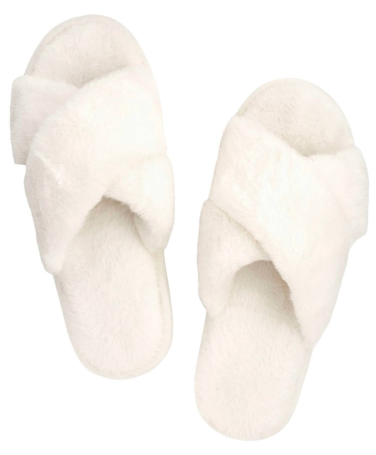 Bella Sleep + Spa - Women's Cross Cross Plush Slippers