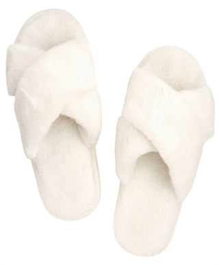 Bella Sleep + Spa - Women's Cross Cross Plush Slippers