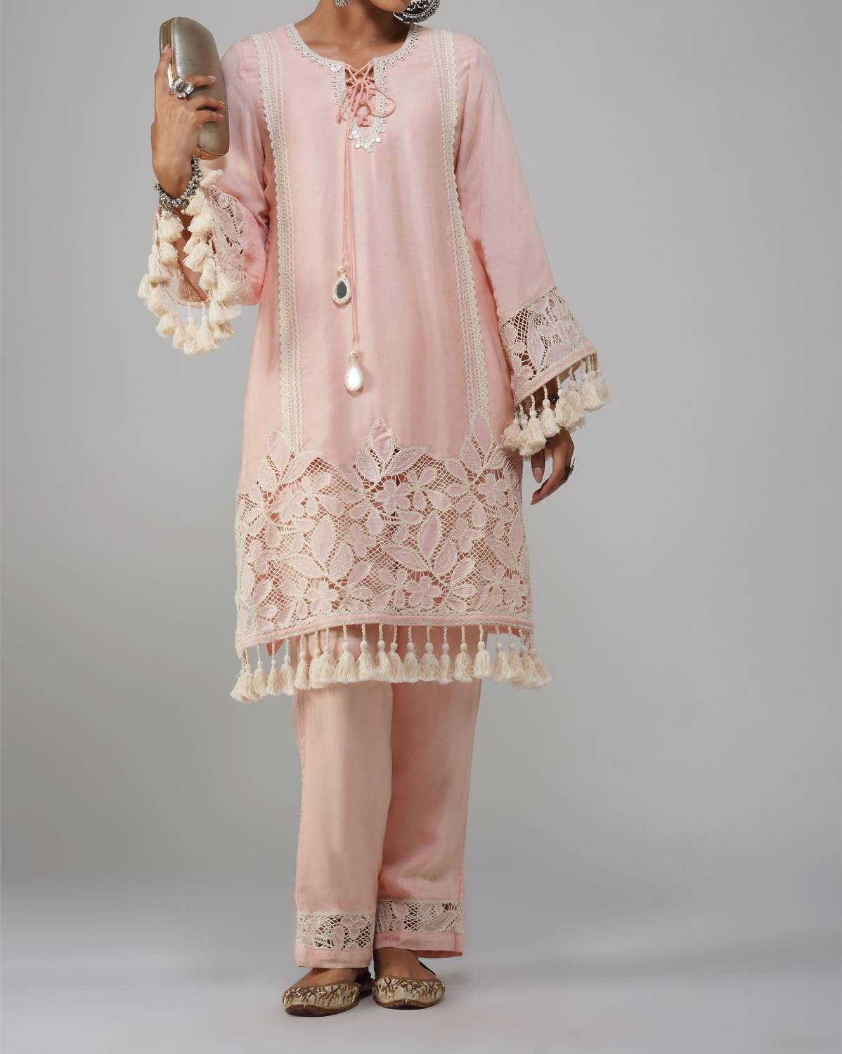 Zaalima Fashion - Cotton Tunic Set - Noor-e-rang