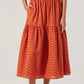 Astr - Jayne Eyelet Tiered Midi Skirt
