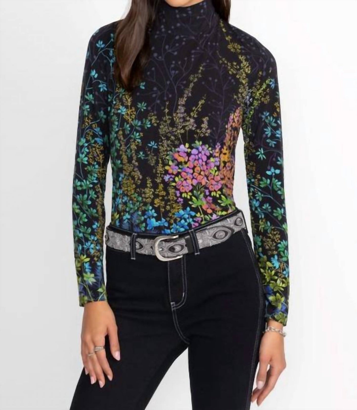 Johnny Was - JANIE FAVORITE BUTTON BACK MOCK NECK